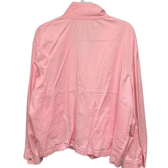 Vintage 80s Racer Jacket Baby Pink - Picture 2 of 3